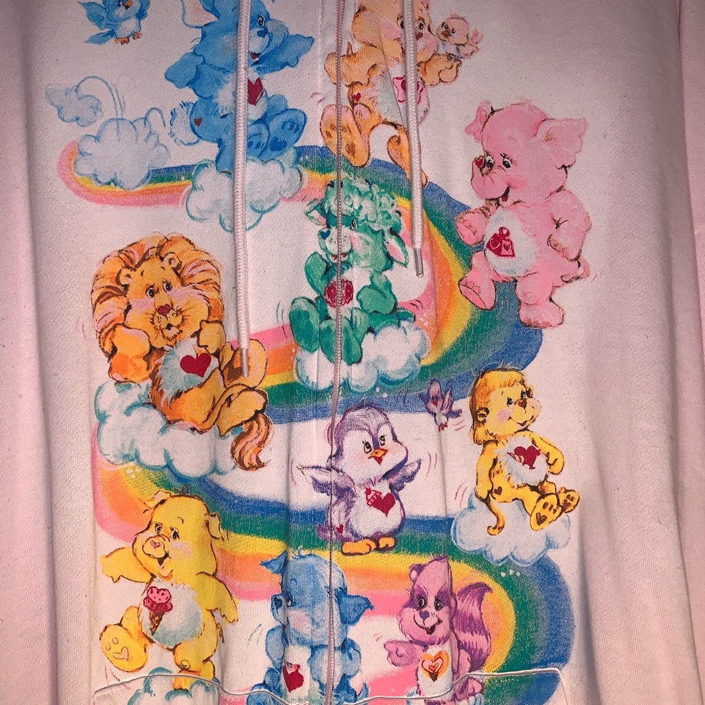 Care Bears Pastel Pink Cardigan with Rainbow Print - Picture 2 of 3